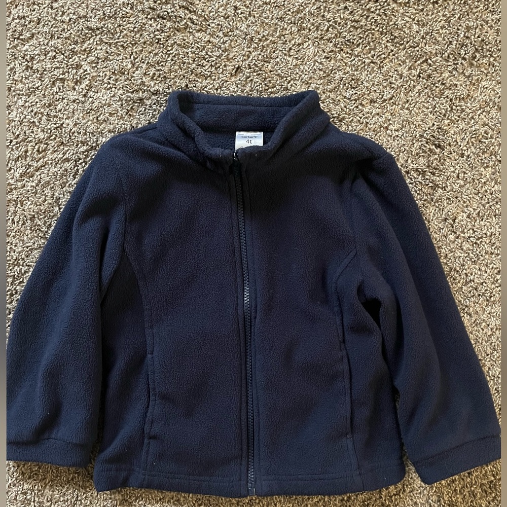 Carter’s Navy Fleece Zip up Jacket Size 4T